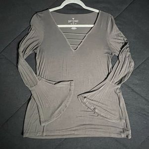 Grey Bell Sleeve from American Eagle 🦅